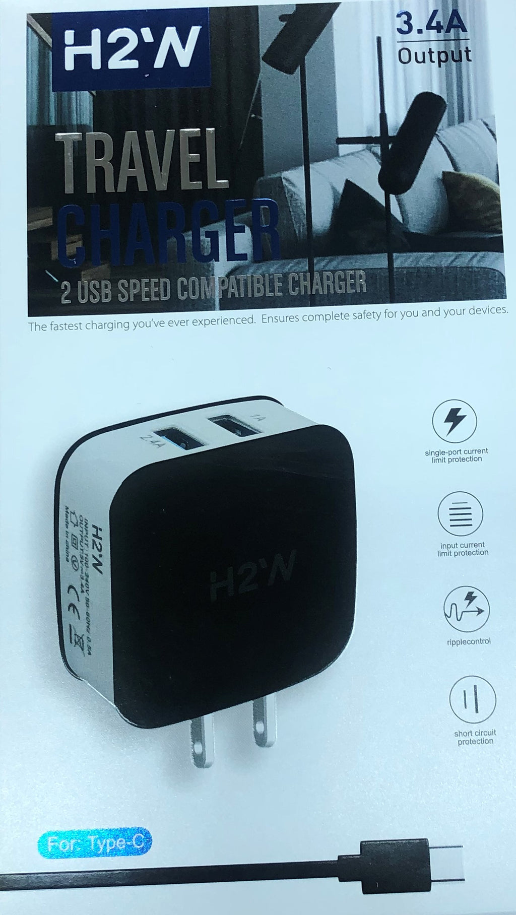 Home Charger for Type C National Wireless