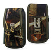 Reiko Leave Vertical Rugged Pouch Buckle Case Green