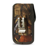 REIKO VERTICAL RUGGED POUCH WITH METAL BELT CLIP IN CAMOUFLAGE